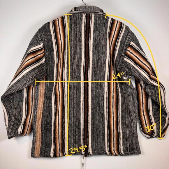 VTG Peruvian Woven Wool Full Zip Jacket - Large - Picture 5 of 5